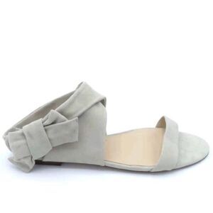NIB Sole Society Calynda Dove Gray Bow Ankle Wrap Sandals Size 8.5
